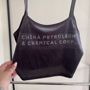 FBC gray velvet tank